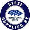 Blue Scope Steel - supplied by logo